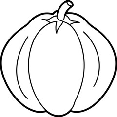 chayote outline vector illustration line art