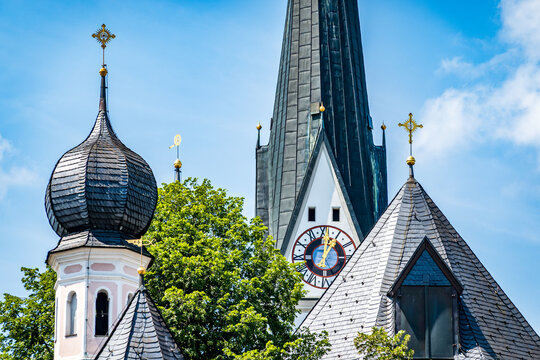 church at the old town of prien am chiemsee
