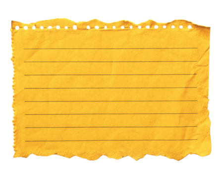 yellow note paper on transparent - Powered by Adobe