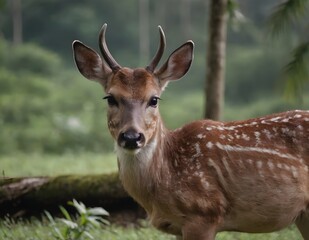 closeup of a visayan spotted deer