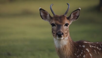 Fototapeta premium closeup of a visayan spotted deer