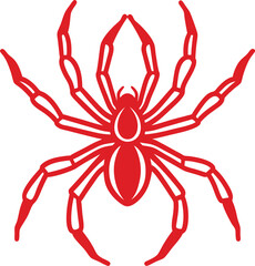 red Spider isolated on white background