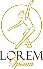Luxury Woman Gymnastic Logo Template Vol. 1