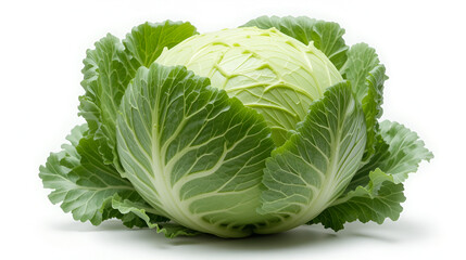 Fototapeta premium Green cabbage isolated on white background