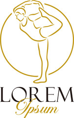 Luxury Woman Gymnastic Logo Template Vol. 2
