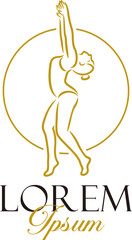Luxury Woman Gymnastic Logo Template Vol. 4