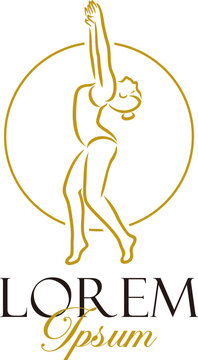 Luxury Woman Gymnastic Logo Template Vol. 4