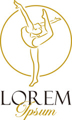 Luxury Woman Gymnastic Logo Template Vol. 3