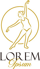 Luxury Woman Gymnastic Logo Template Vol. 5
