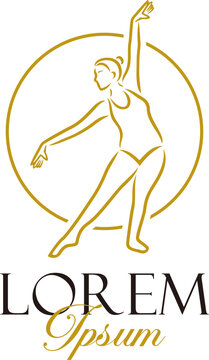 Luxury Woman Gymnastic Logo Template Vol. 5