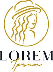 Luxury Woman Hat Logo Template Vol. 4