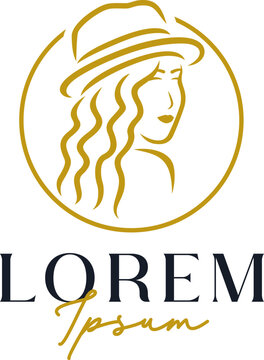 Luxury Woman Hat Logo Template Vol. 4