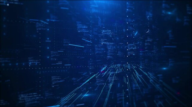 Futuristic data stream Data transfer technology. Cyberpunk, Big data cybersecurity. Cyberspace, blockchain transactions Cyberspace background Virtual Reality Cyberspace Big data flow cyber blockchain
