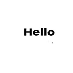 Hello Text Vector | Minimal Bold Typography Design for Greeting Cards, Posters, and Branding
