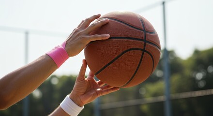 Hand in perfect shooting form just after ball release, fingers bent in follow-through motion, ball slightly above fingertips, isolated with subtle shadow base