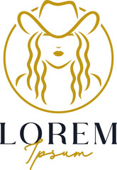 Luxury Woman Hat Logo Template Vol. 8