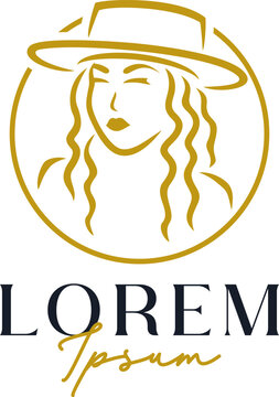 Luxury Woman Hat Logo Template Vol. 9
