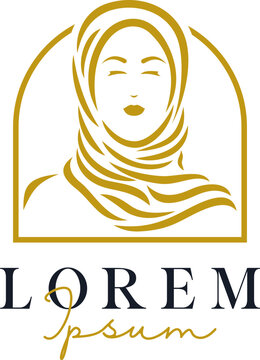 Luxury Woman Hijab Logo Template Vol. 1