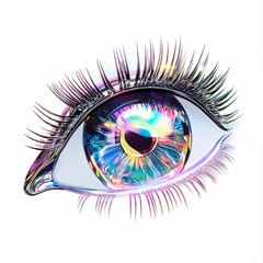 Vibrant Iris: A captivating view of a human eye with radiant iris, exuding beauty and intricate detail. Witness the allure of the gaze.