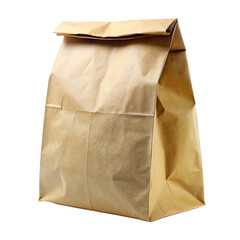 Brown Paper Bag On White Background
