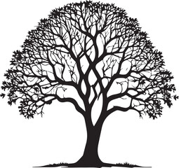 Obraz premium Tree silhouette Vector | Minimalist & Trendy Tree Silhouette Design | Unique & Stylish Tree Artwork for Vector design