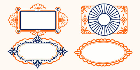 Elegant Ornamental Frames Perfect for Branding Design Projects and Logos