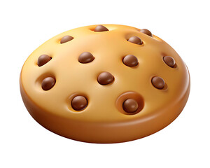 Delicious chocolate chip cookie dessert food sweet baked goods snack yummy treat baked isolated