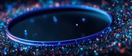 Abstract dark vibrant ring