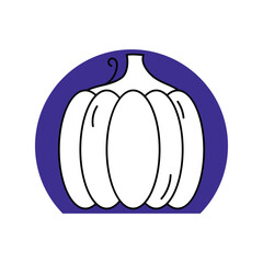 Pumpkin lineal color line icon with white background vector stock illustration