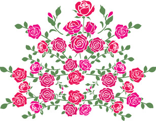 Vibrant Rose Bouquet Design for Decorative Use
