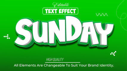 elegant and modern sunday text effect design