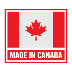 Made in Canada stamp design logo design vector template