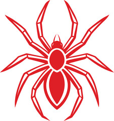 red spider isolated on white background