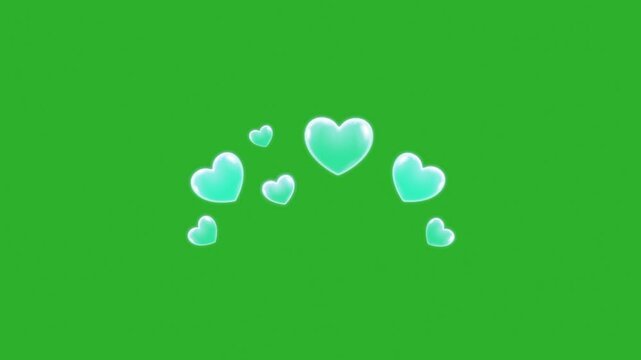 love animation on green screen
