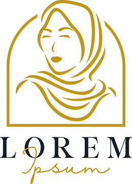 Luxury Woman Hijab Logo Template Vol. 4