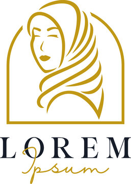 Luxury Woman Hijab Logo Template Vol. 5