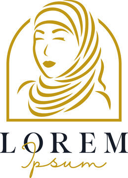 Luxury Woman Hijab Logo Template Vol. 3