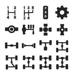 Diverse Automotive Drivetrain Components Illustrated