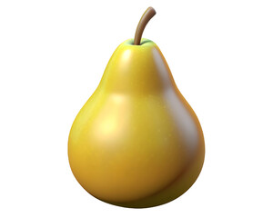 Isolated yellow pear fruit image for healthy eating and fresh food concept illustration graphic design