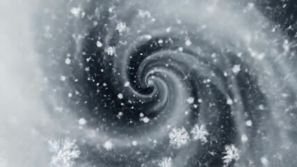 Swirling abstract background of winter snow with snowflakes and blizzard effect. - Powered by Adobe