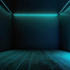 empty room with green wall