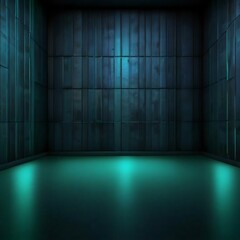 empty room with green wall