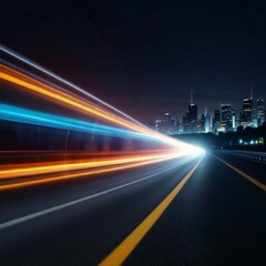 night traffic in the city