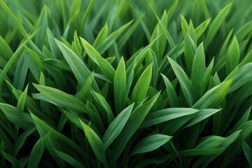 Obraz premium Lush cluster of green pointed leaves filling the frame