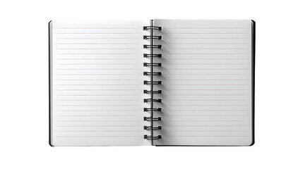 Blank Spiral Notebook Ready for Notes Ideas Planning Journal Writing Stationery Paper Office Supplies Mockup Design