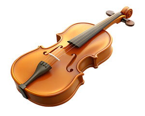 Fototapeta premium Isolated violin musical instrument orchestra stringed wood classical brown concert practice art studio 3d