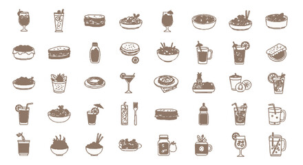 Culinary Collection: A carefully curated assortment of delightful culinary items, meticulously arranged to showcase diverse food and beverage options. 