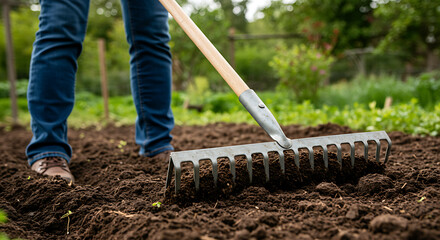 Gardening Activities Cultivating the Soil for Planting