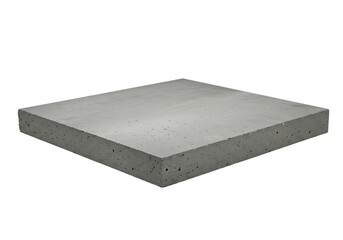 Square concrete slab isolated on black background construction material presentation display concept