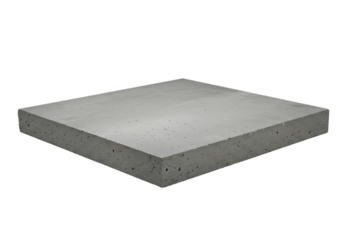 Square concrete slab isolated on black background construction material presentation display concept